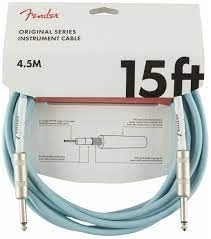 Кабель FENDER 15' OR INST CABLE DBL длина 4,6м инструментальный синий