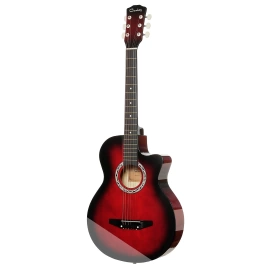Акустическая гитара COWBOY 3810C RDS красный берст с вырезом