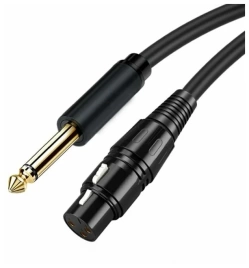 Кабель STANDS CABLES MC-084XJ-5 микрофонный 5 м XLR мама JACK 6.3мм моно черный