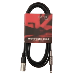 Кабель HardCord MCS-30 XLR(M)-JACK mono6.3mm длина 3M (микрофонный)