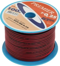 Кабель SCC RB CCA 2*0,25 акустический красно-черный