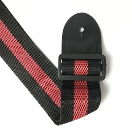 Ремень для гитары ROCKET LS-006-RD черный с красной полосой