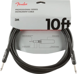 Кабель FENDER 10 OR INST CABLE BLK длина 3,05 м инструментальный черный