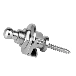 M183-2 крепление ремня с блокировкой (стреплоки), хром, Musiclily