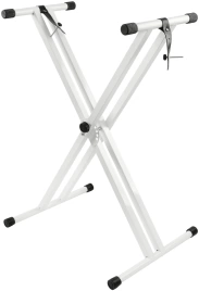 Стойка клавишная DEKKO JR-802 WH X-образная двойная рама складная белый