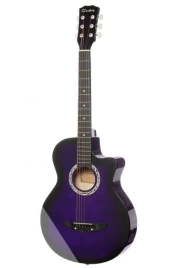 Акустическая гитара COWBOY 3810C VTS фиолетовый с вырезом