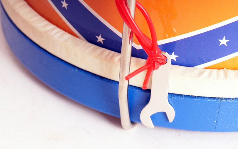 Барабан детский LUTNER FLT-KTYG сине-белый с палочками фото 2