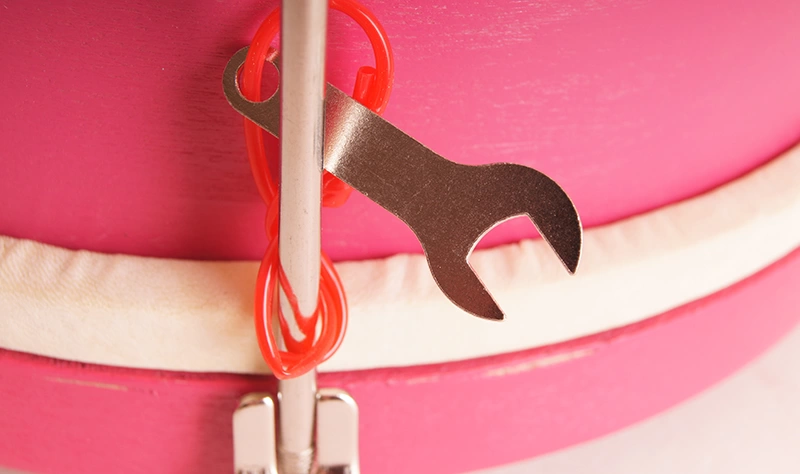 Барабан детский LUTNER FLT-KTYG-1A розовый с палочками фото 4