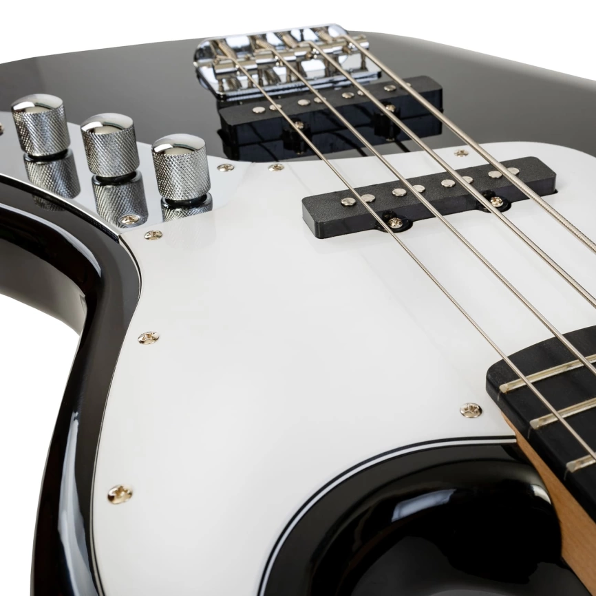 Бас гитара ROCKDALE STARS JB BASS Black форма корпуса джаз бас фото 5
