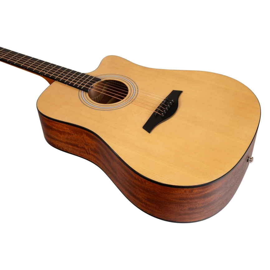 Акустическая гитара ROCKDALE AURORA D3 C NAT GLOSS, с вырезом,цвет натуральный, глянцевое покрытие фото 7