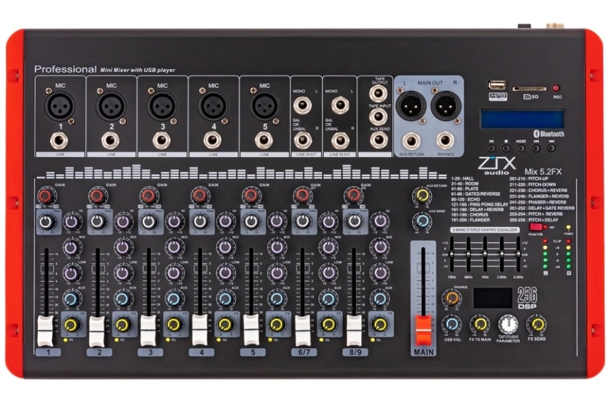 Микшерный пульт ZTX audio MIX 5.2Fx фото 1