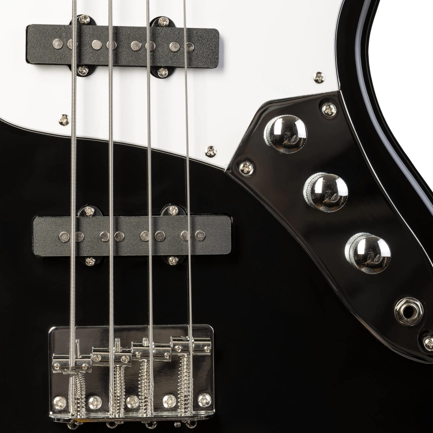 Бас гитара ROCKDALE STARS JB BASS Black форма корпуса джаз бас фото 6