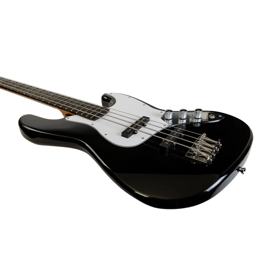Бас гитара ROCKDALE STARS JB BASS Black форма корпуса джаз бас фото 4