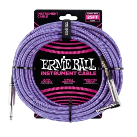 Кабель ERNIE BALL 6069 инструментальный 7,62м, прямой/угловой джеки, пурпурный