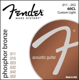 Струны д/ак FENDER STRINGS NEW ACOUSTIC 60CL (11-52) фосфор бронза