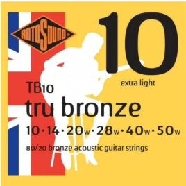 Струны для/ак ROTOSOUND TB10 (10-50) STRINGS 80/20 BRONZE