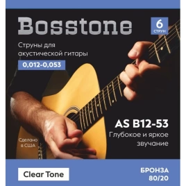 Струны д/ак BOSSTONE CLEAR TONE B12-53