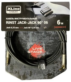 Кабель XLINE RINST Jack-Jack 9006 инструментальный Jack 6.35mm mono-Jack 6.35mm mono 90