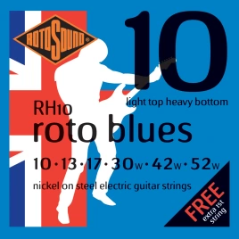 Струны д/эл.ROTOSOUND RH10 Strings Nickel light Top/Heavy Botton 10-52