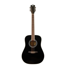 Акустическая гитара ROCKDALE AURORA D6 BK Gloss, чвет черный,глянцевое покрытие