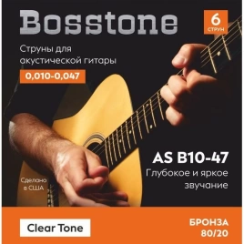 Струны д/ак BOSSTONE CLEAR TONE AS B10-47