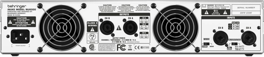 Усилитель BEHRINGER NU6000 фото 2
