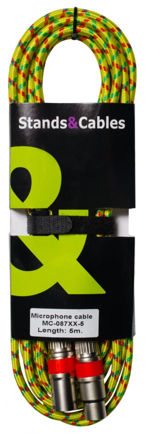 Кабель STANDS CABLES MC-087XX-5 микрофонный 5м XLR мама-XLR папа фото 1