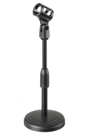 Стойка микрофонная DEKKO JR-503 BK настольная телескопическая  черный фото 1