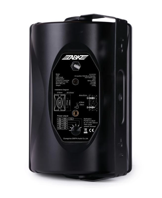 Громкоговоритель ABK WL-8062B настенный черный фото 3