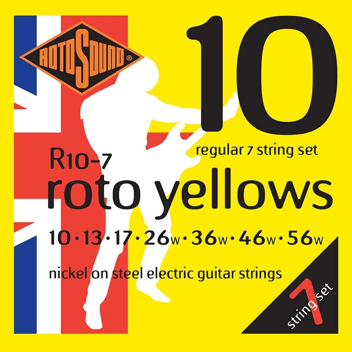 Струны д/эл.ROTOSOUND R10-7 Strings Nickel Regular для 7-струнной гитары (10-56) фото 1