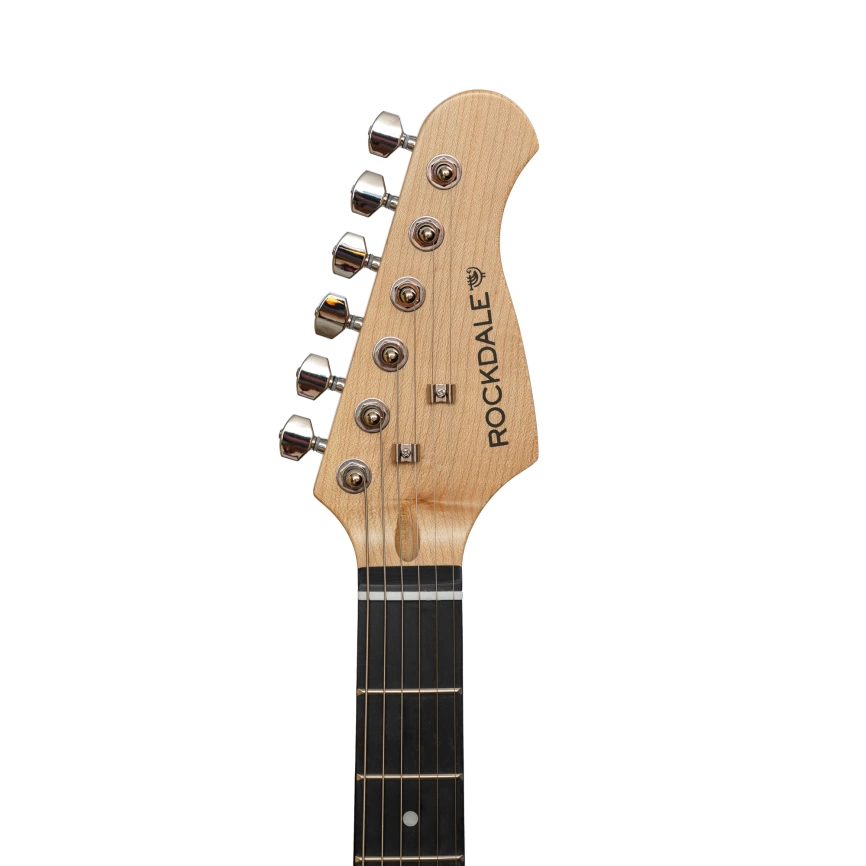 Электрогитара ROCKDALE STARS PLUS HSS MAPLE BK черный фото 8