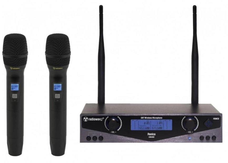Радиосистема ручная 2/1 RADIOWAVE UHM-802 с выборочной частотой фото 1