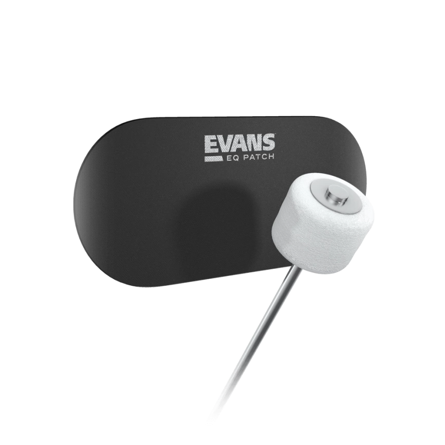 Наклейка EQPB2 EVANS на рабочий пластик бас барабана овальная черная (комплект 2шт.) фото 1