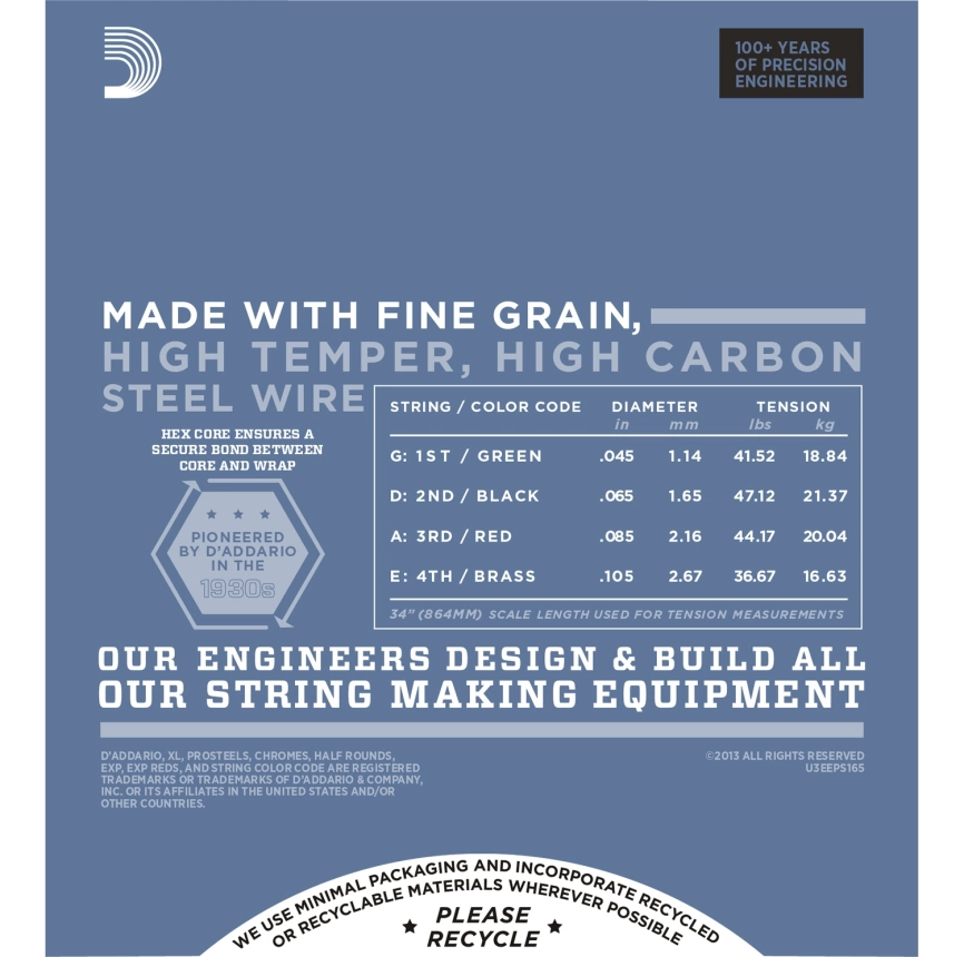 Струны д/бас DADARIO EPS165 (45-105) фото 3