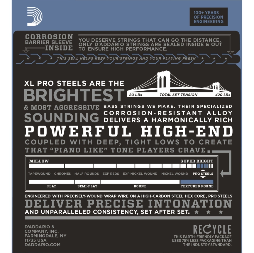 Струны д/бас DADARIO EPS165 (45-105) фото 2