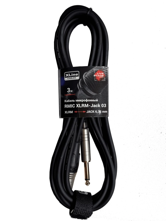 Кабель XLINE RMIC XLRM-JACK 03 микрофонный длина 3м фото 1