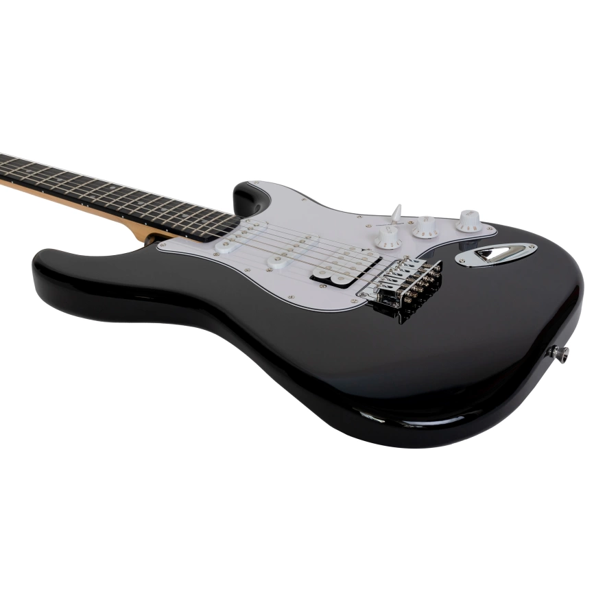 Электрогитара ROCKDALE STARS PLUS HSS MAPLE BK черный фото 4