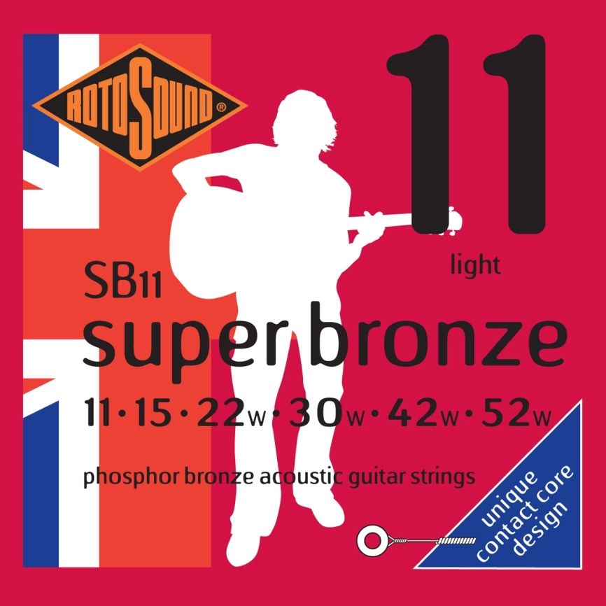 Струны д/ак ROTOSOUND SB11 Strings Phosphor Bronze (11-52) фото 1