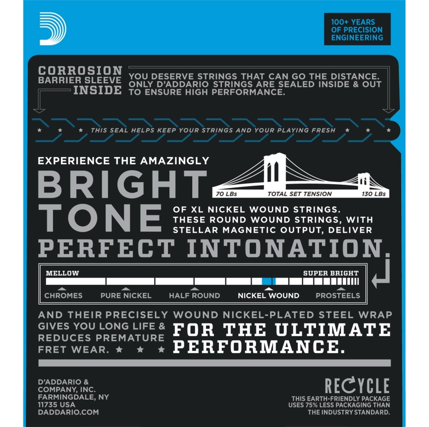 Струны д/эл.DADARIO EXL115 (011-049) фото 2