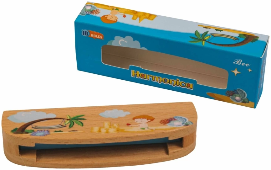 Губная гармошка BEE DF10W-B голубой  фото 1