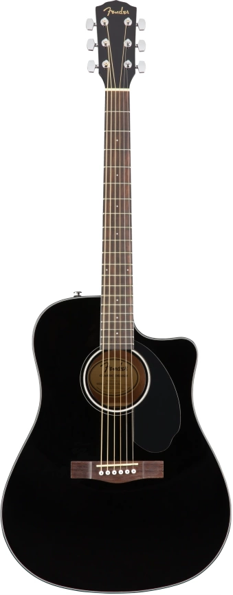 Электроакустическая гитара FENDER CD-60SCE DREAD BLK черный фото 1