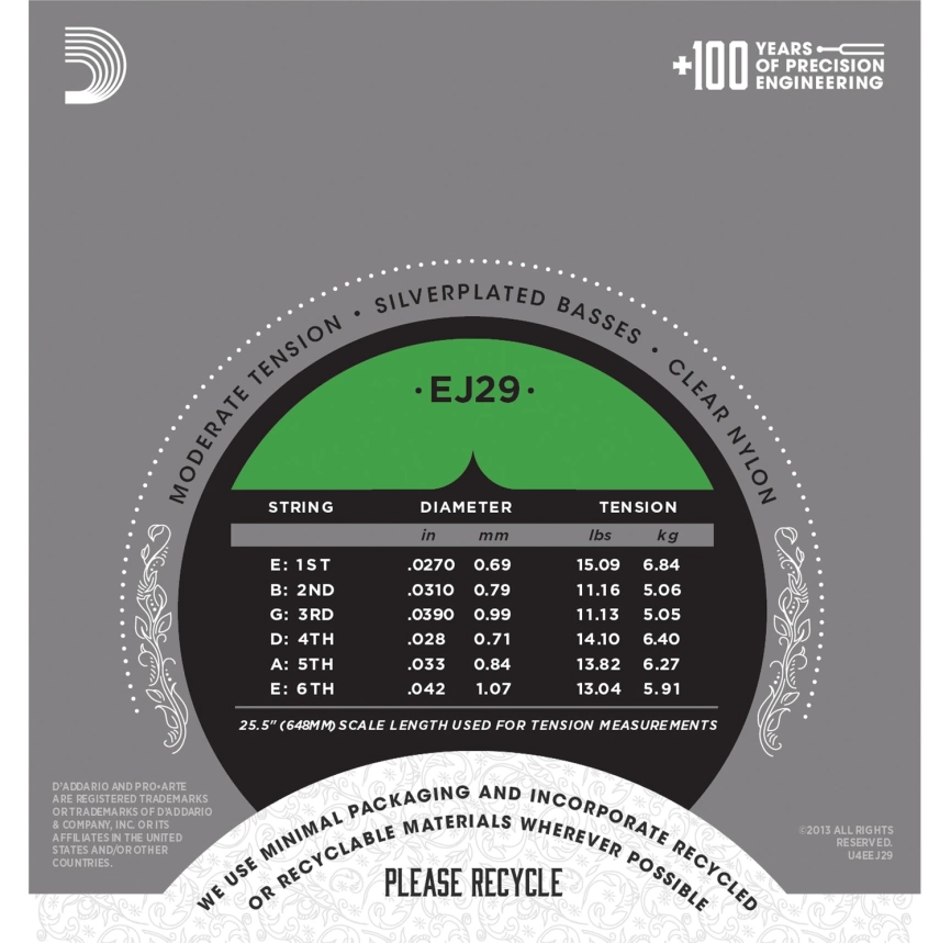 Струны нейлон DADARIO EJ29 фото 3