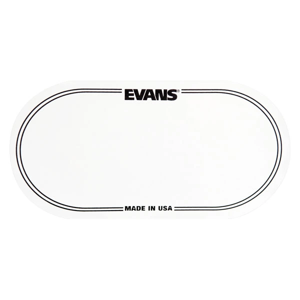 Наклейка EQPC2 EVANS на рабочий пластик бас барабана овальная белый (комплект 2шт.) фото 1