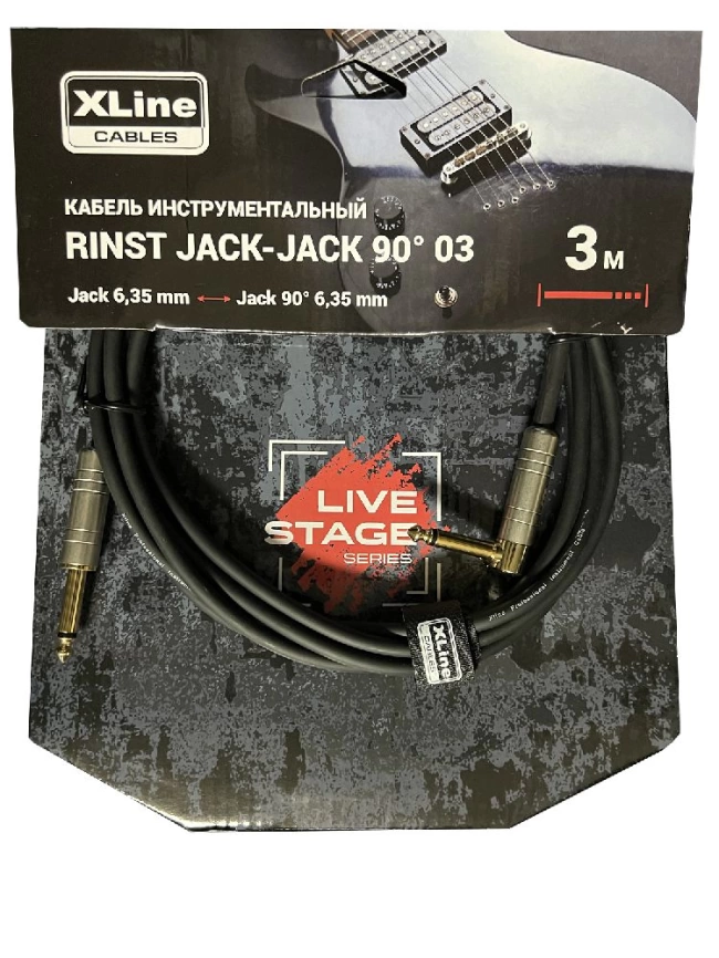 Кабель XLINE RINST Jack-Jack 9003 инструментальный Jack 6.35mm mono-Jack 6.35mm mono 90 фото 1