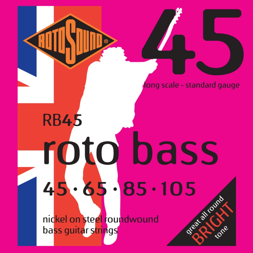 Струны д/бас ROTOSOUND RB45 Nickel (Unsilked) (45-105) фото 1
