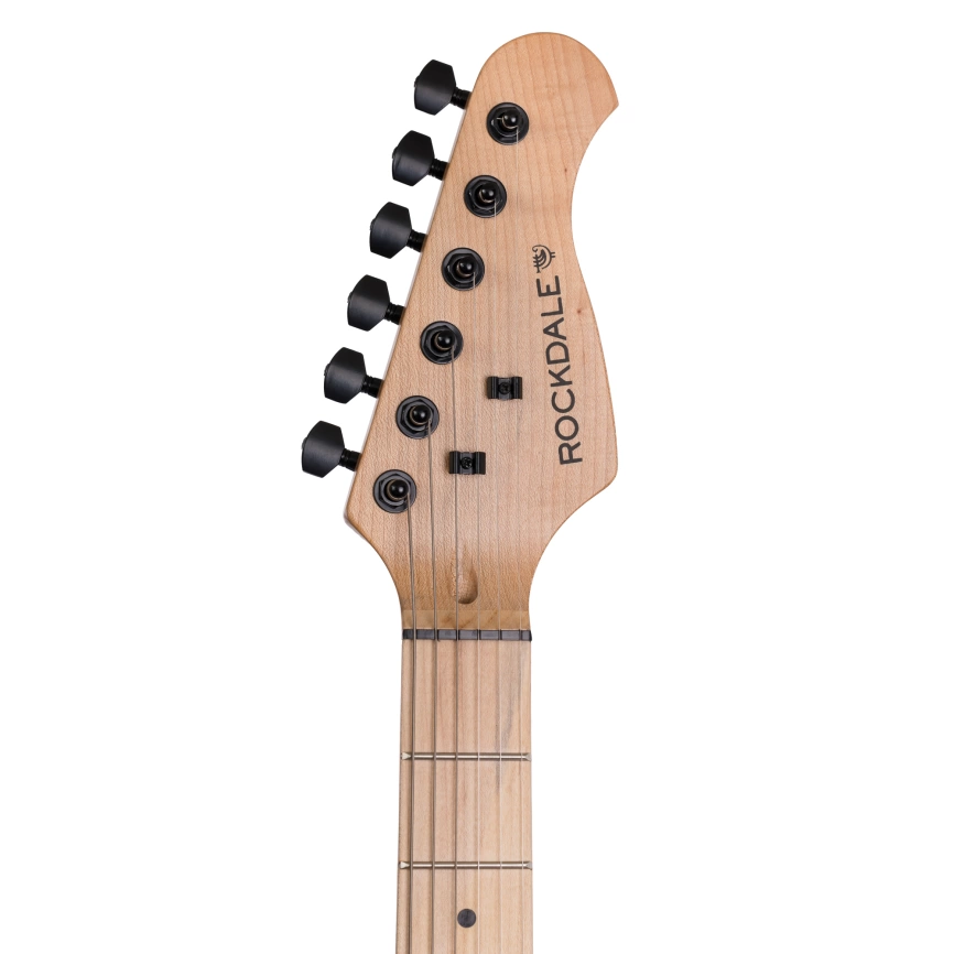 Электрогитара ROCKDALE STARS PLUS HH MAPLE BK черный фото 9