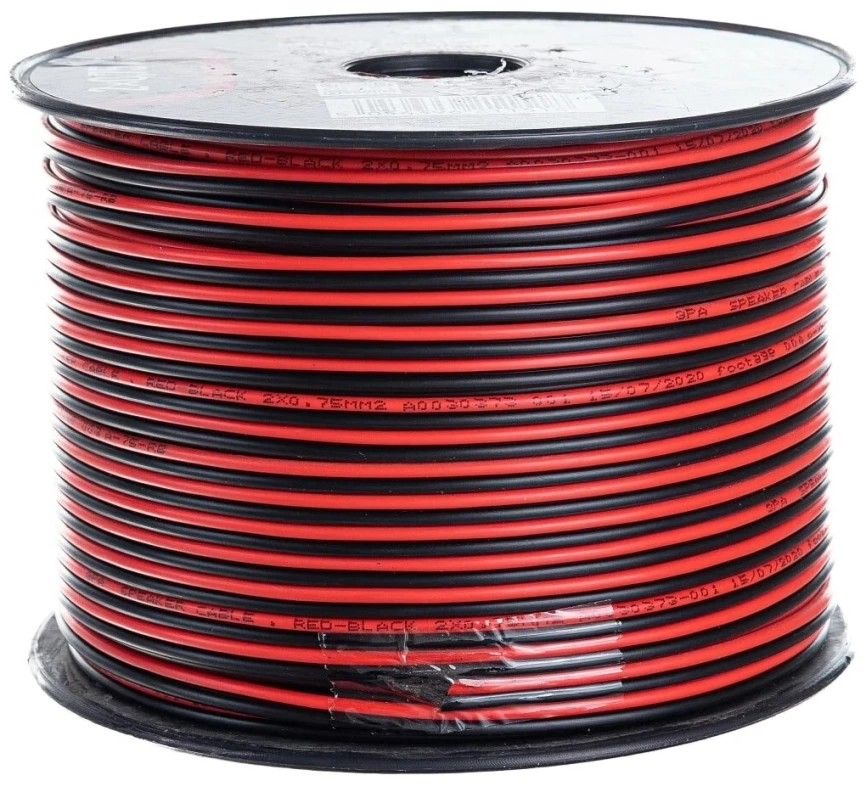 Кабель SCC RB CCA 2*0,75мм2 акустический омедненный красно-черный фото 1