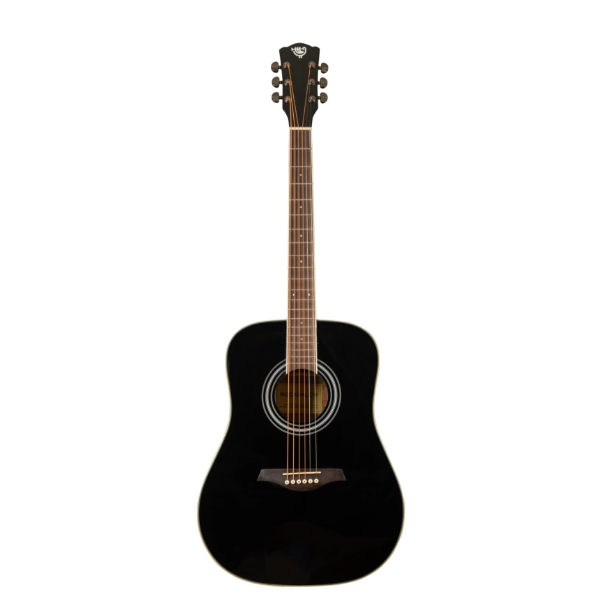 Акустическая гитара ROCKDALE AURORA D6 BK Gloss, чвет черный,глянцевое покрытие фото 1