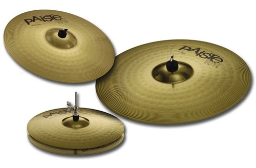 Комплект тарелок PAISTE 101 BRASS UNIVERSAL SET (Hi-hat 14`, Crash 16`, Ride 20) фото 1