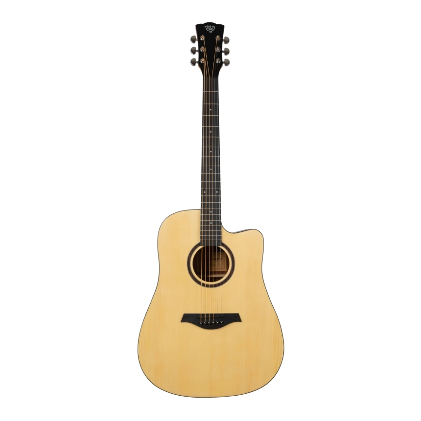 Акустическая гитара ROCKDALE AURORA D3 C NST с вырезом, натуральный, сатиновое покрытие фото 1